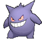 sprite of gengar. he is shifting his weight from foot to foot.
